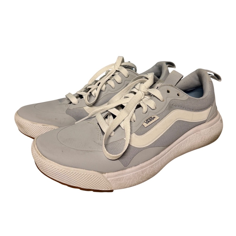 Vans Ultracush Shoes Women Light Gray Lace Up Sneakers Size 8